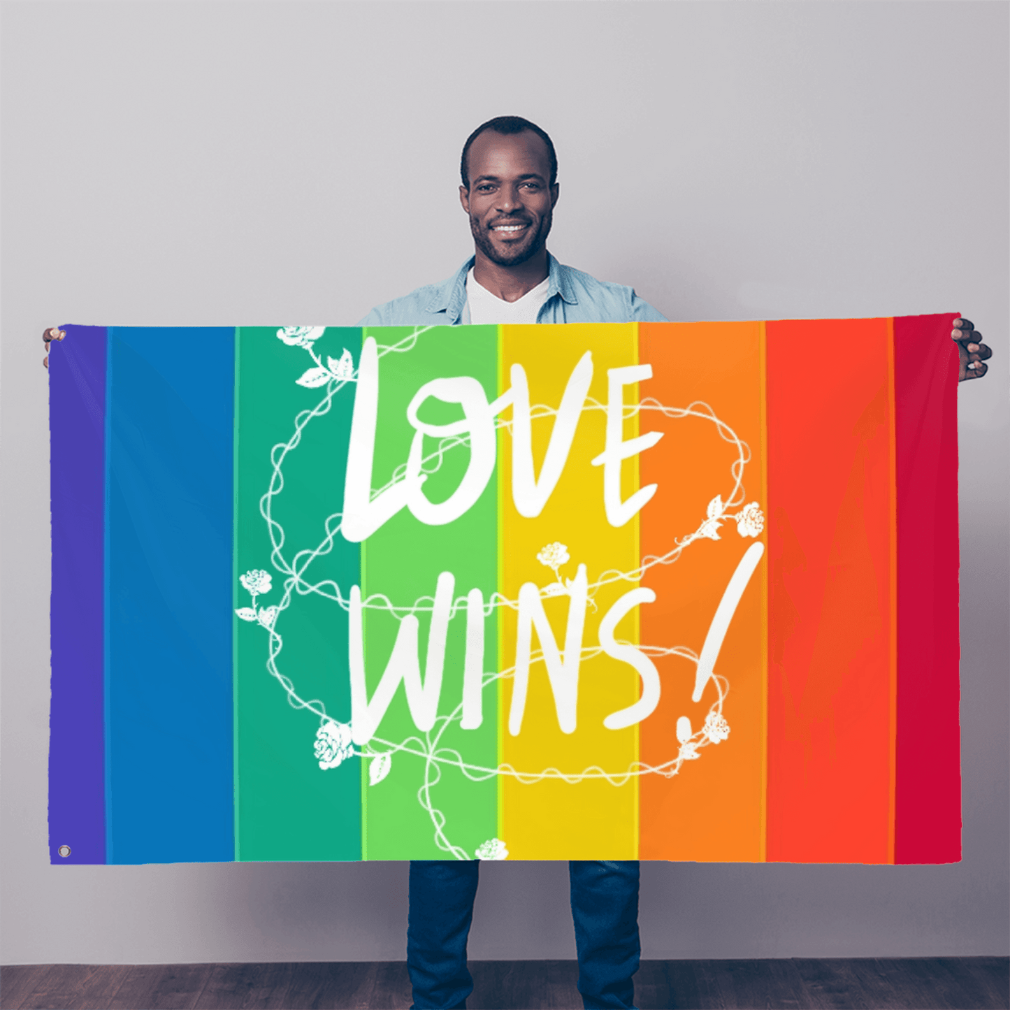 Love Wins Sublimation Flag - 5Ft X 3Ft Polyester With Double Stitched Edges