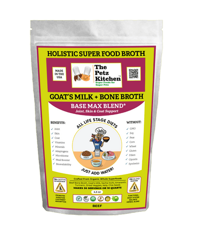 Petz Kitchen Goats Milk & Bone Broth Max: Joint, Skin, and Coat Support