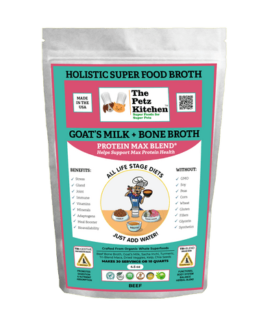 Petz Kitchen Goats Milk & Bone Broth Protein Max Blend for Complete Pet Wellness