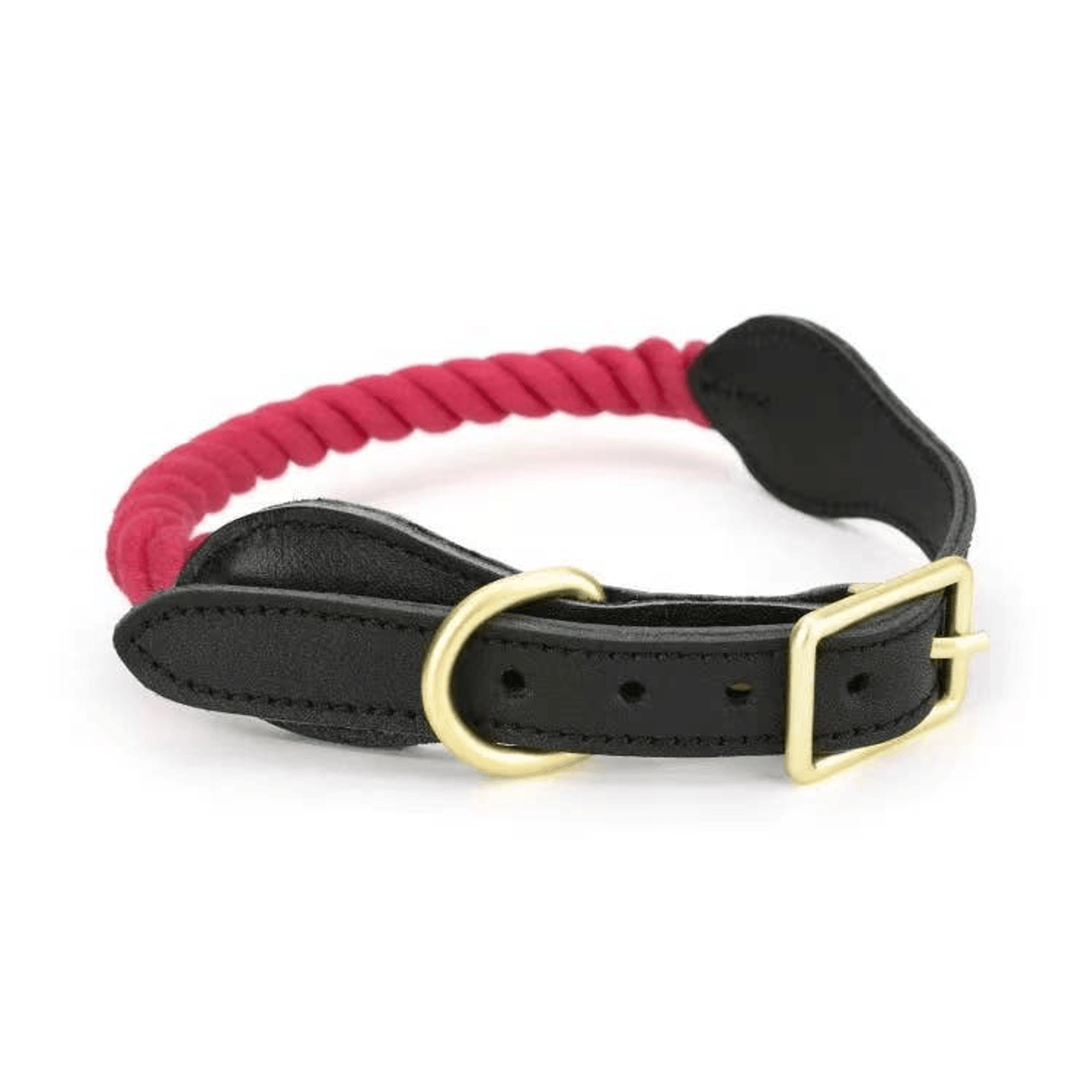 Luxe Royal Leather Dog Collar with Durable Brass O-Ring