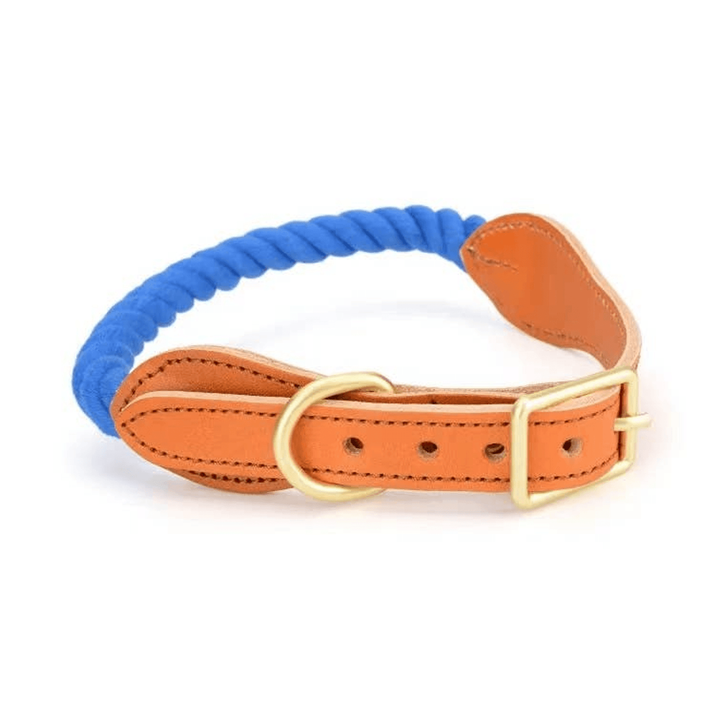 Luxe Royal Leather Dog Collar with Durable Brass O-Ring