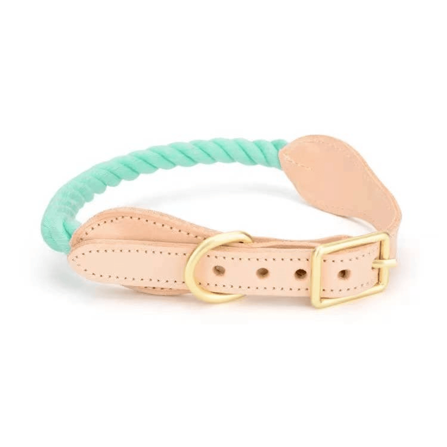 Luxe Royal Leather Dog Collar with Durable Brass O-Ring