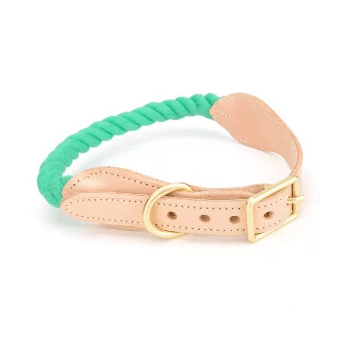 Luxe Royal Leather Dog Collar with Durable Brass O-Ring