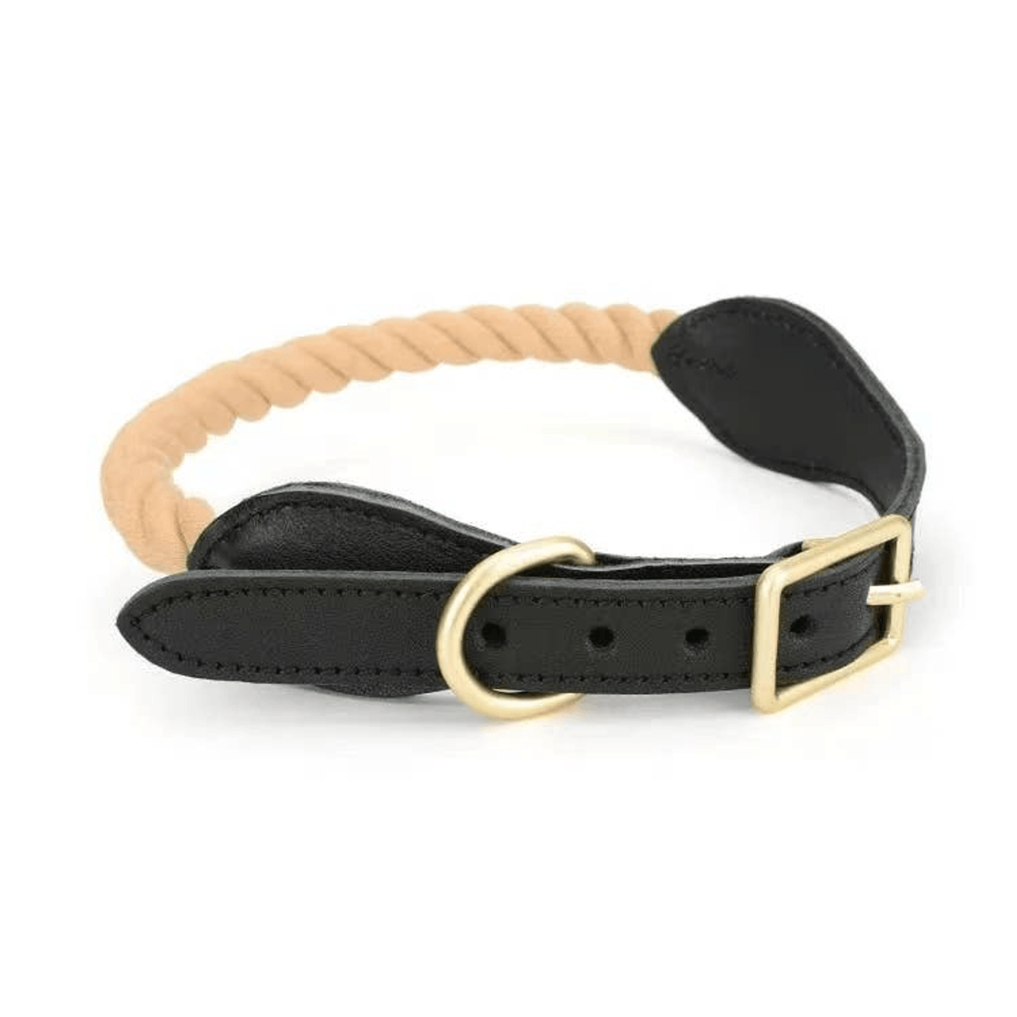 Luxe Royal Leather Dog Collar with Durable Brass O-Ring