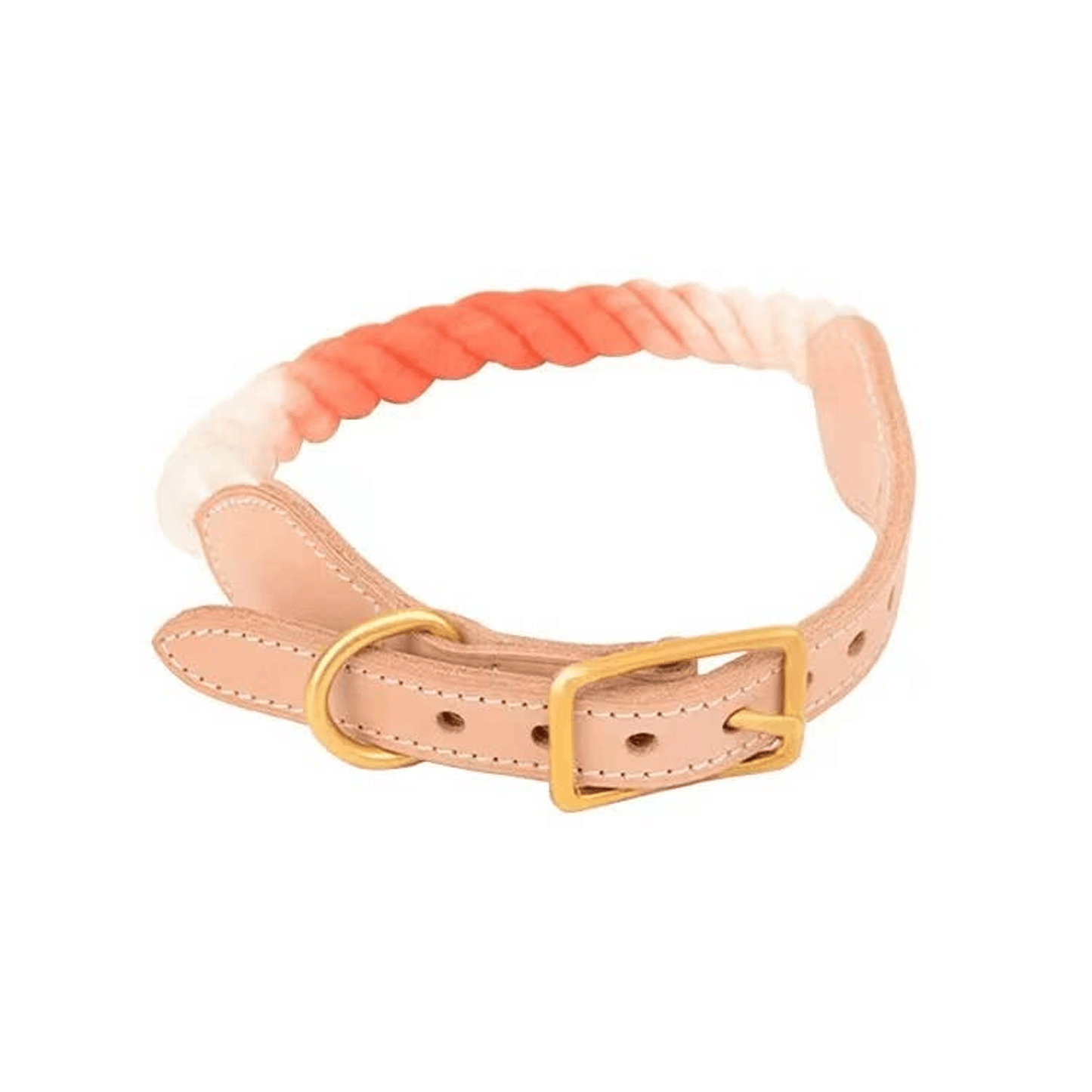 Luxe Royal Leather Dog Collar with Durable Brass O-Ring