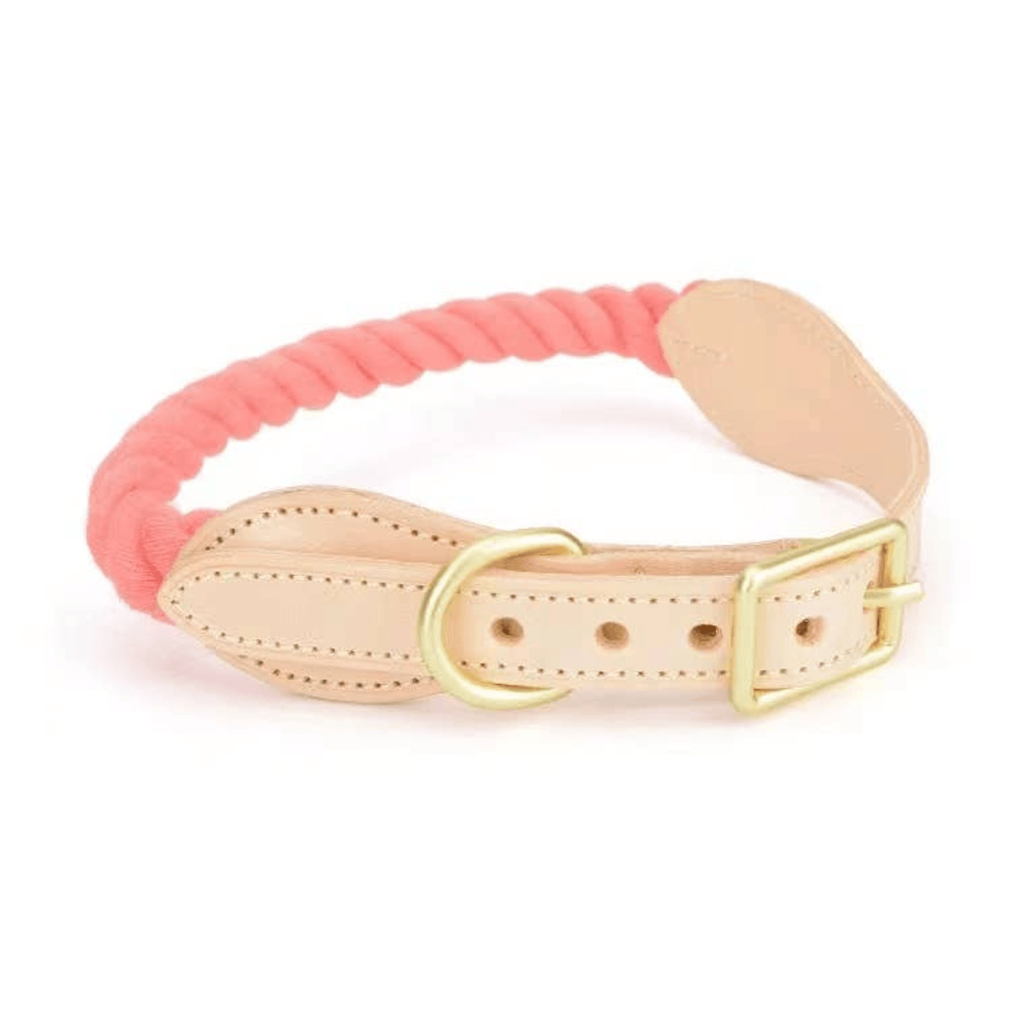 Luxe Royal Leather Dog Collar with Durable Brass O-Ring