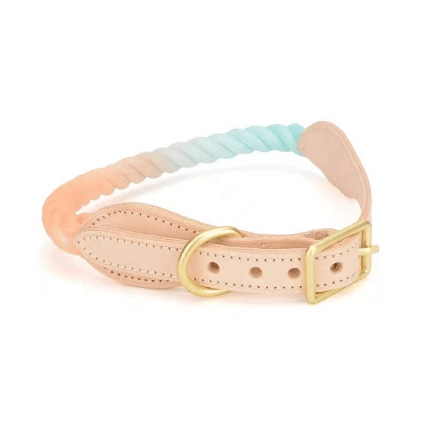 Luxe Royal Leather Dog Collar with Durable Brass O-Ring