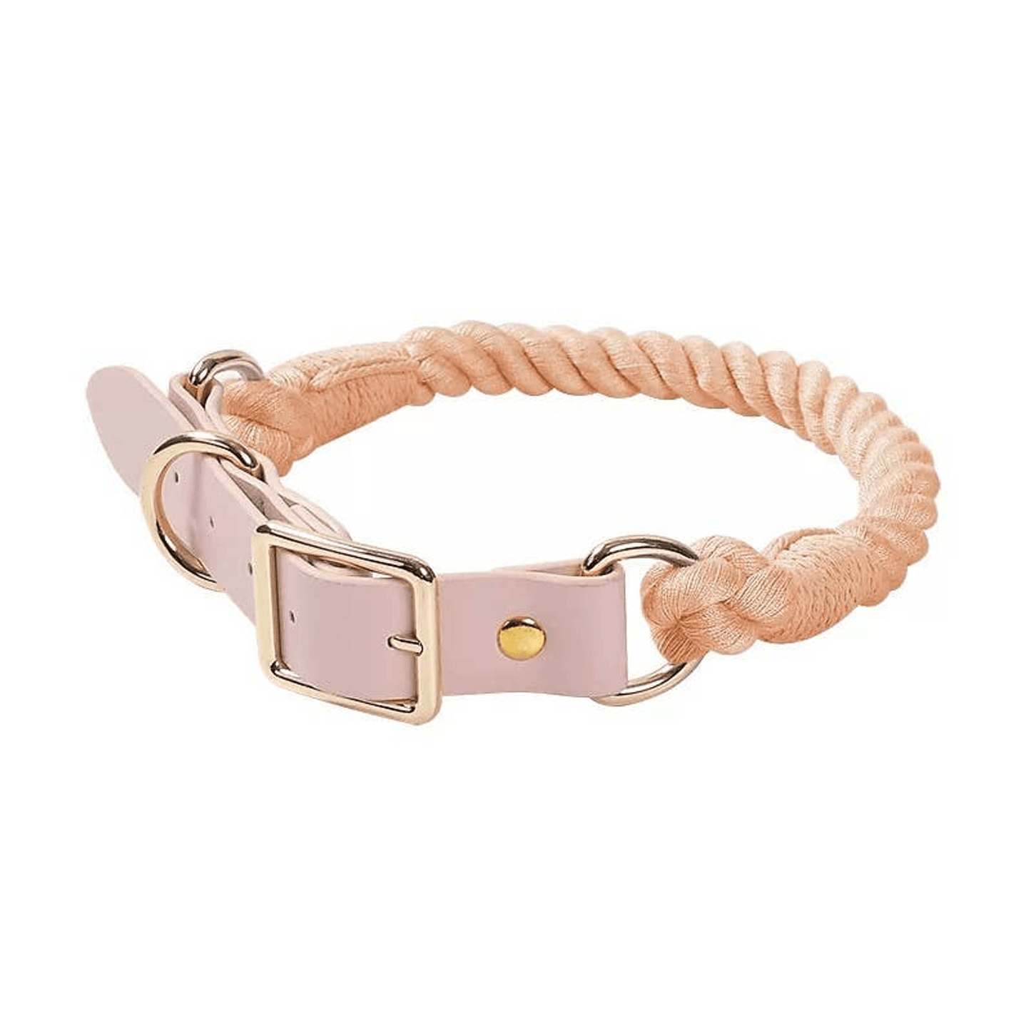 Luxe Royal Leather Dog Collar with Durable Brass O-Ring