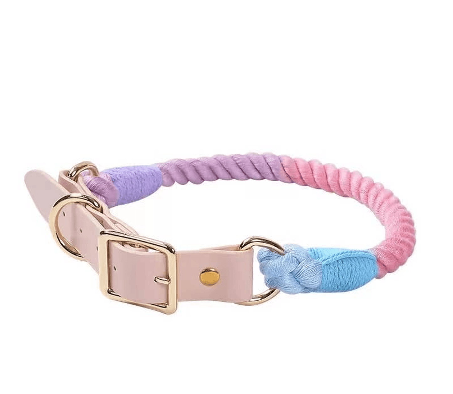 Luxe Royal Leather Dog Collar with Durable Brass O-Ring