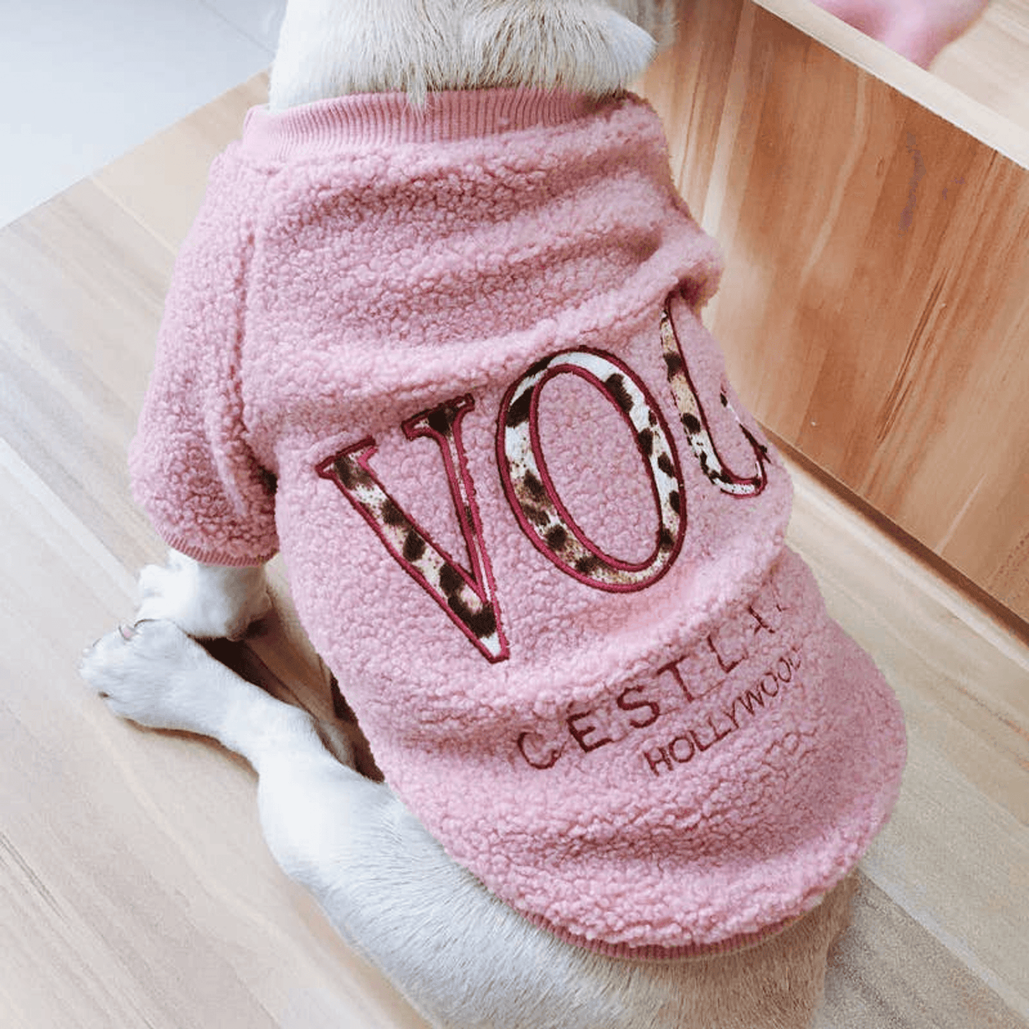 Vog Matching Love Print Cardigan-Sweater Set for Pets and Owners