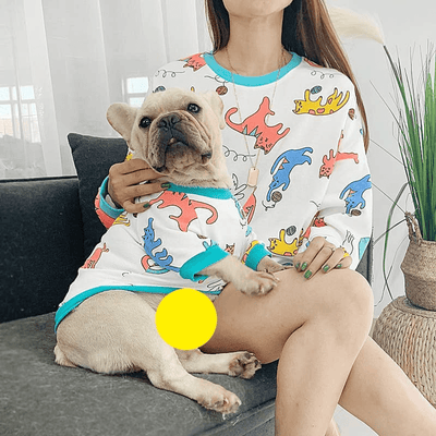 Little Dinosaur Matching Cardigan-Sweater Set for Pets and Owners