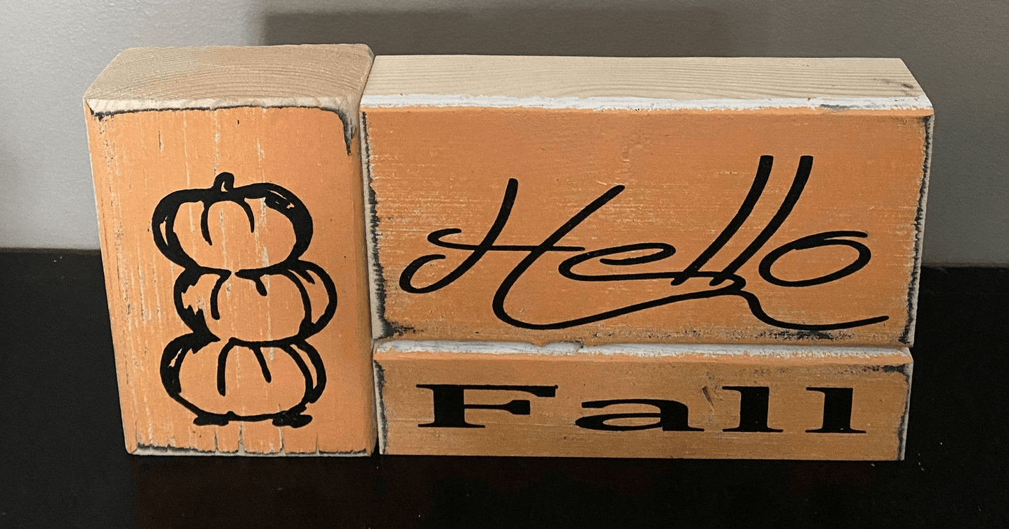 Hello Fall Wooden Décor Sign