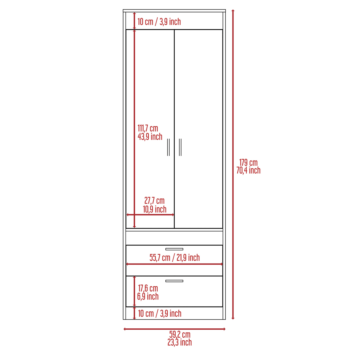 Lisboa Elegant Storage Armoire In Light Gray