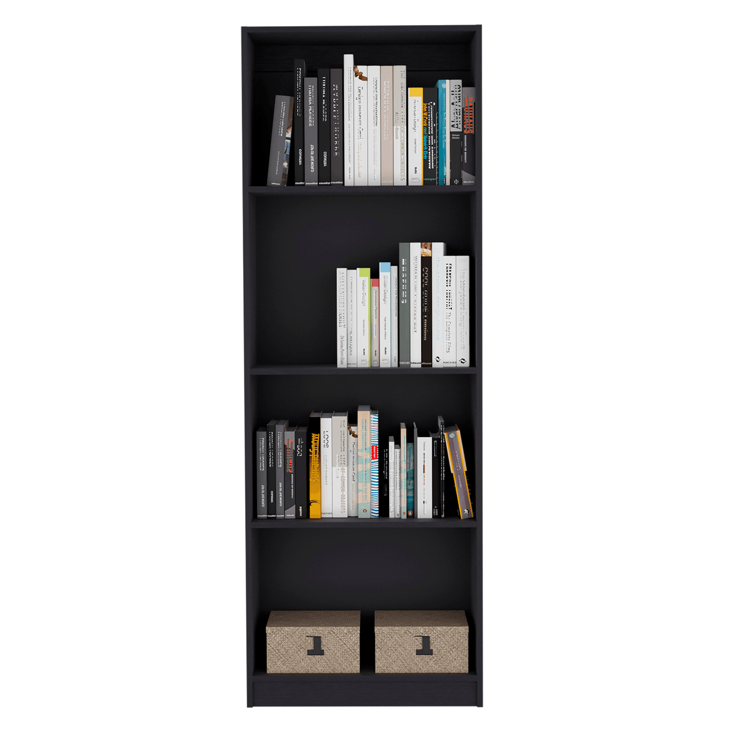 Elegant Home Bookcase With Open Shelves