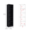 Home Xs Slim Bookcase With Five Shelves