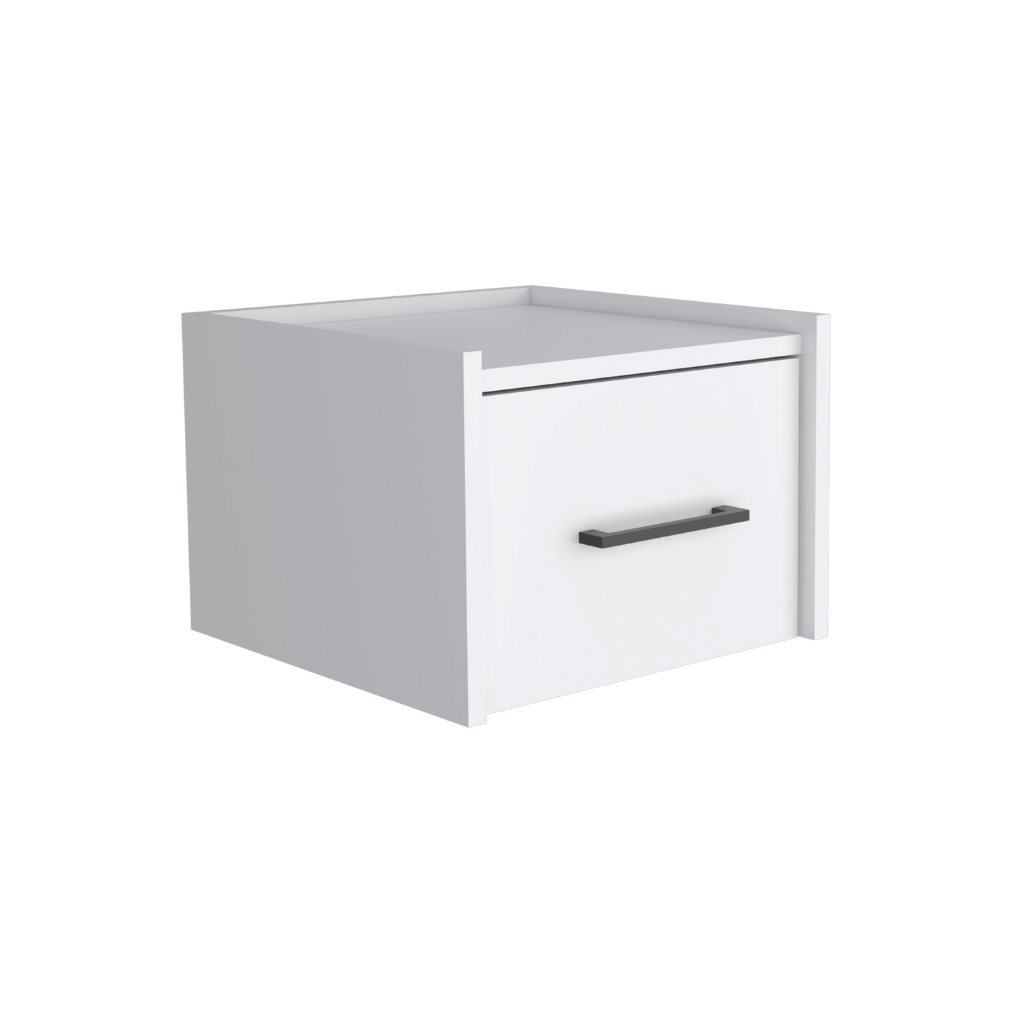 Boa Floating Nightstand In Modern White And Wood Finishes