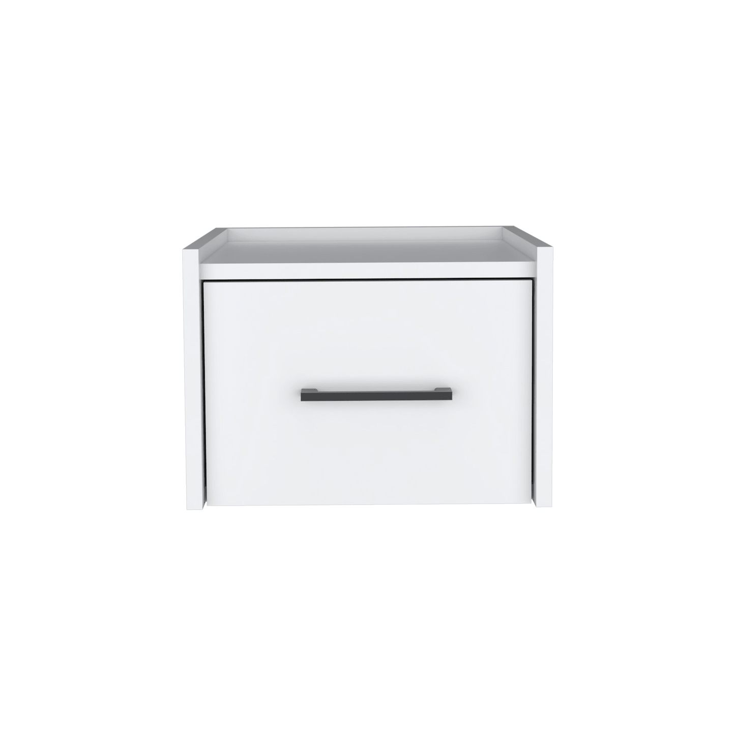 Boa Floating Nightstand In Modern White And Wood Finishes