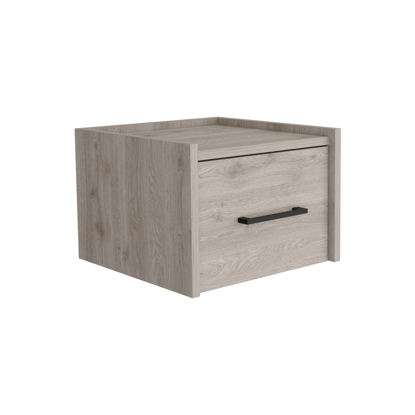 Boa Floating Nightstand In Modern White And Wood Finishes