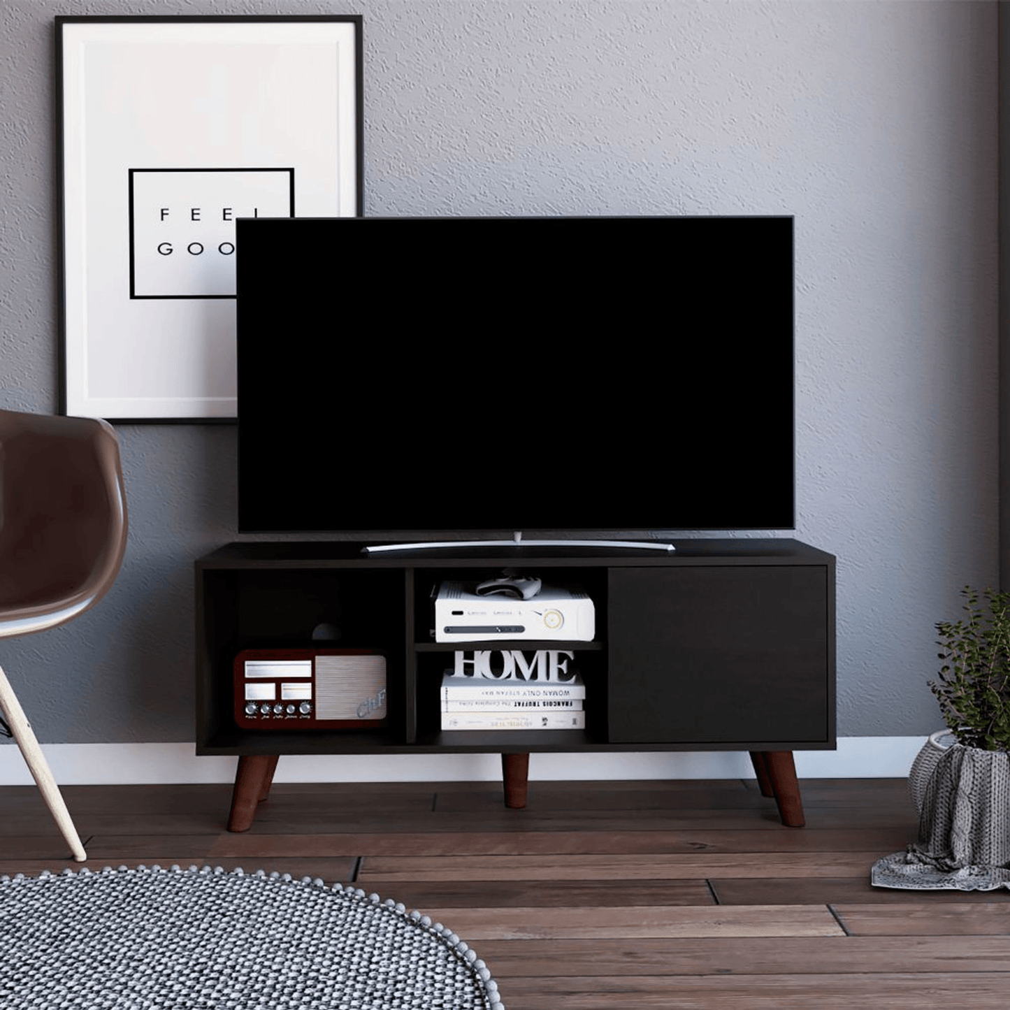 Ontario Engineered Wood Tv Stand With Ample Storage