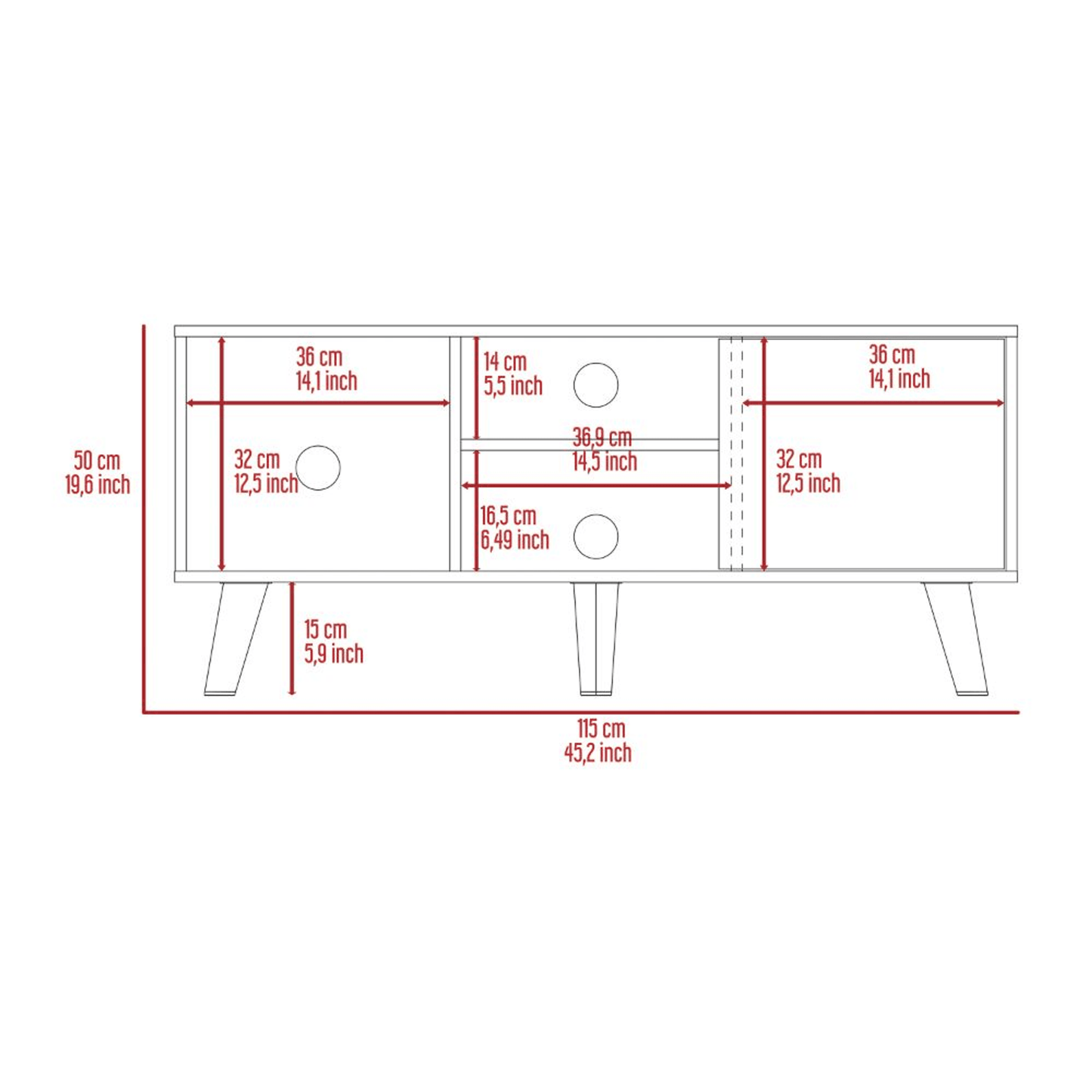 Ontario Engineered Wood Tv Stand With Ample Storage