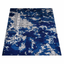 Rugsotic Hand Knotted Silk Area Rug In Blue And Beige - Abstract Design