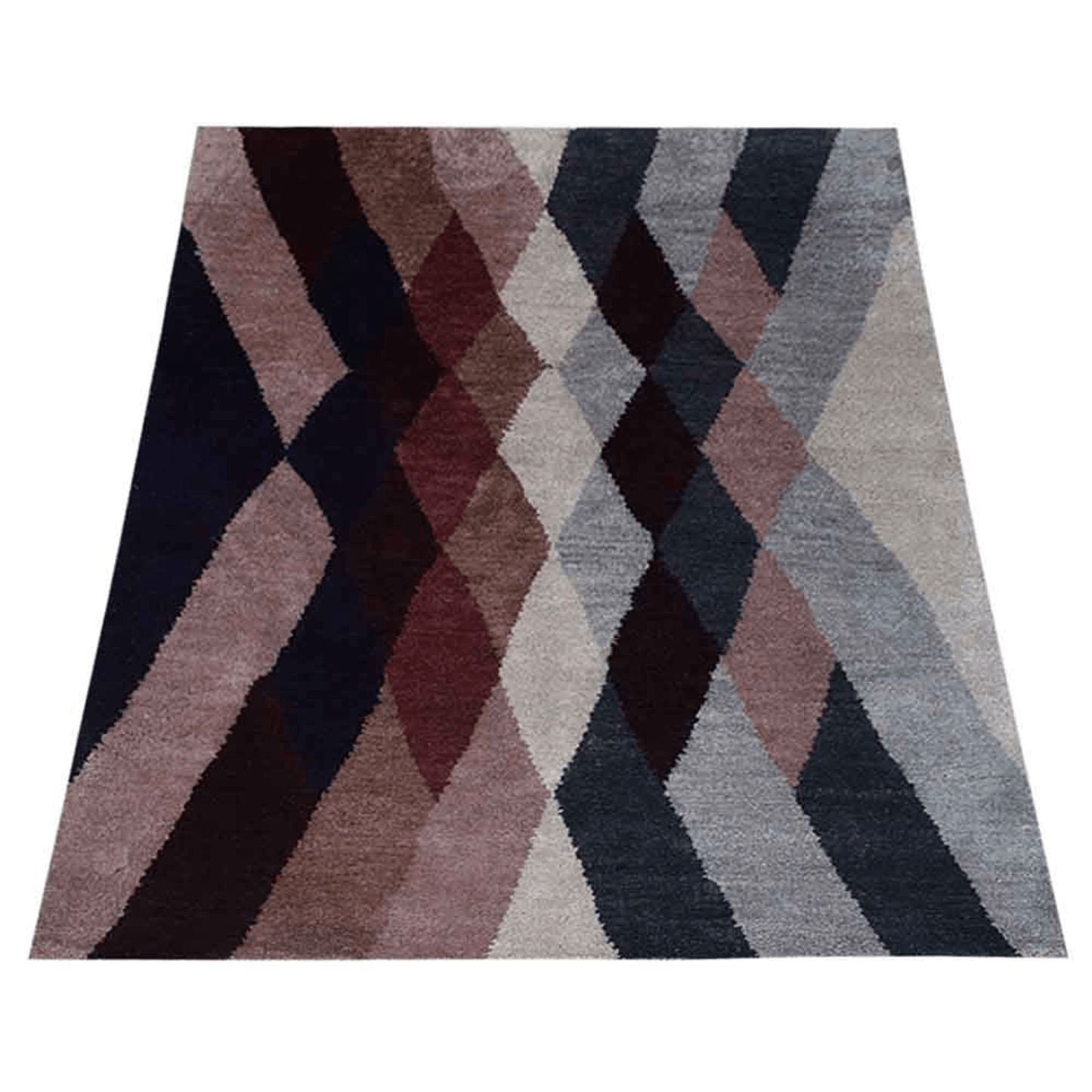 Rugsotic Carpets Hand Knotted Silk 5'x8' Area Rug Contemporary Multicolor