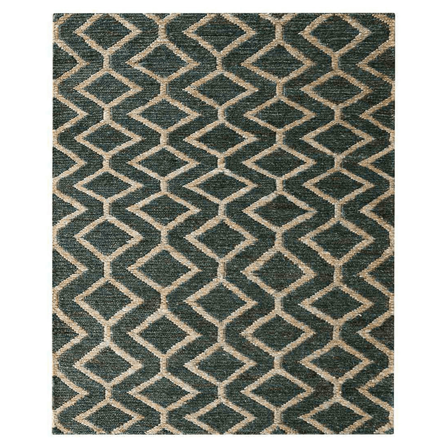 Rugsotic Carpets Hand Knotted Sumak Jute Eco-friendly Area Rug Geometric