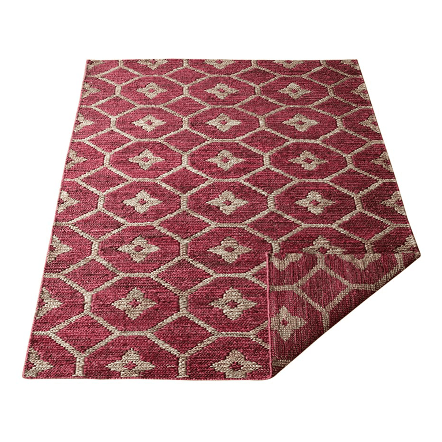 Rugsotic Carpets Hand Knotted Sumak Jute Eco-friendly Area Rug Floral