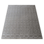 Rugsotic Hand-Knotted Sumak Silk And Wool Geometric Area Rug In Beige And White