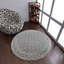 Rugsotic Carpets Hand Knotted Sumak Silk And Wool Round Area Rug Geometric