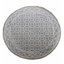 Rugsotic Carpets Hand Knotted Sumak Silk And Wool Round Area Rug Geometric