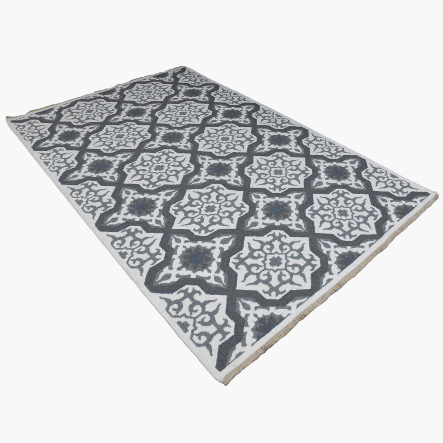 Rugsotic Carpets Hand Knotted Sumak Wool Area Rug Contemporary
