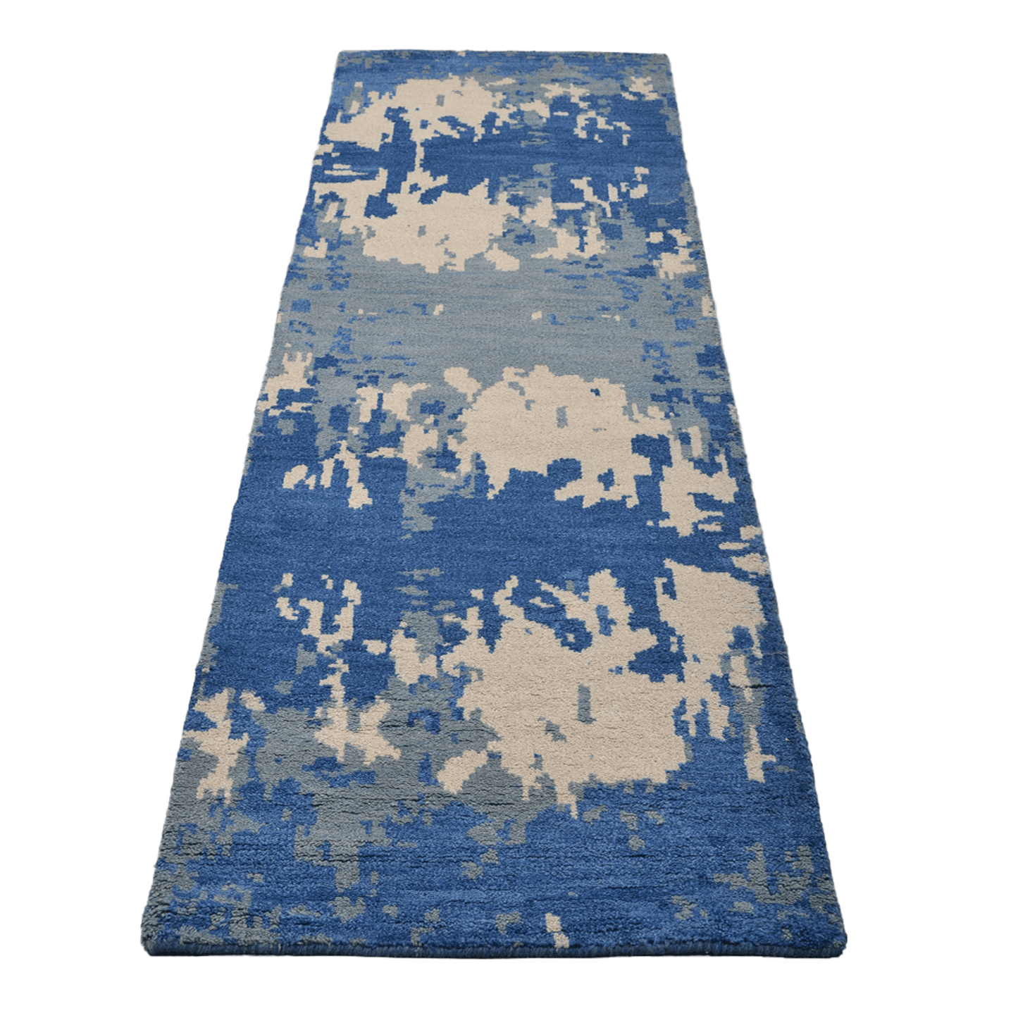 Rugsotic Carpets Hand Knotted Wool 2'6''x10' Runner Area Rug Abstract