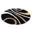 Rugsotic Carpets Hand Tufted Shag Polyester Round Area Rug Geometric