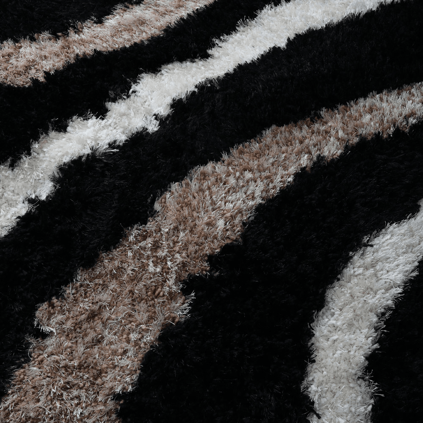 Rugsotic Carpets Hand Tufted Shag Polyester Area Rug Geometric