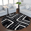 Rugsotic Carpets Hand Tufted Shag Polyester Round Area Rug Geometric