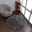 Rugsotic Carpets Hand Tufted Shag Polyester Round Area Rug Solid