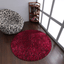 Rugsotic Carpets Hand Tufted Shag Polyester Round Area Rug Solid