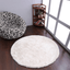 Rugsotic Carpets Hand Tufted Shag Polyester Round Area Rug Solid