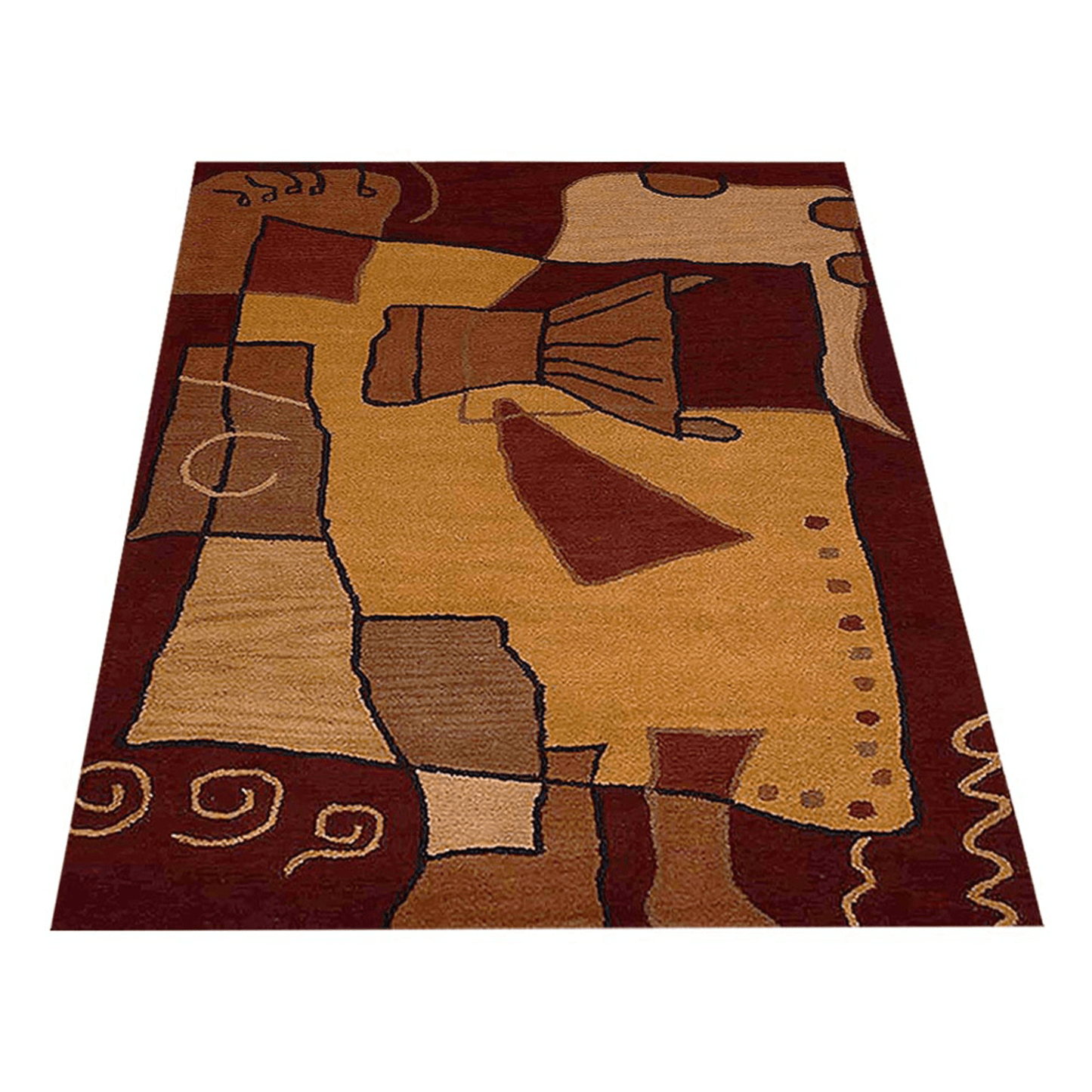 Rugsotic Carpets Hand Tufted Wool Area Rug Abstract