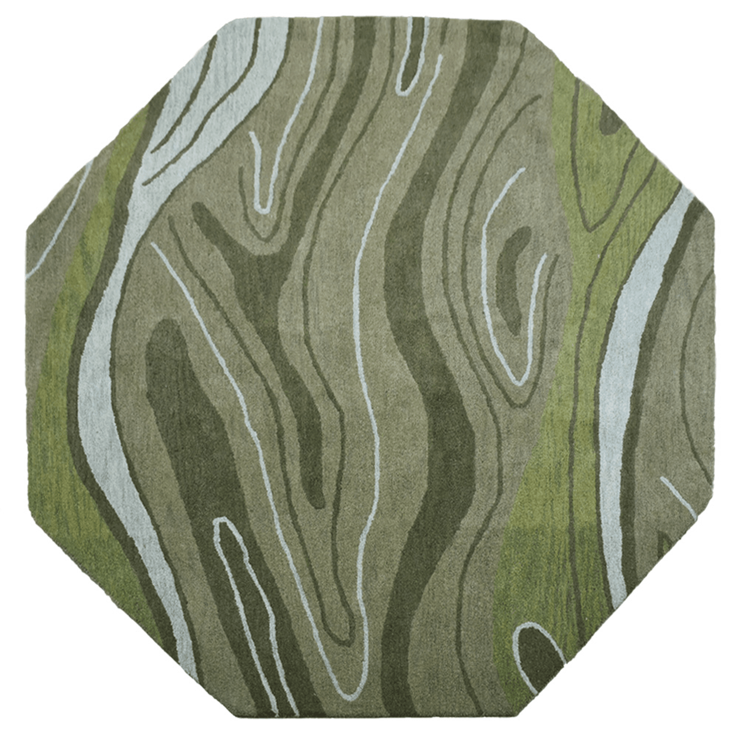 Rugsotic Carpets Hand Tufted Wool Octagon Abstract