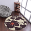 Rugsotic Carpets Hand Tufted Wool Round Area Rug Floral