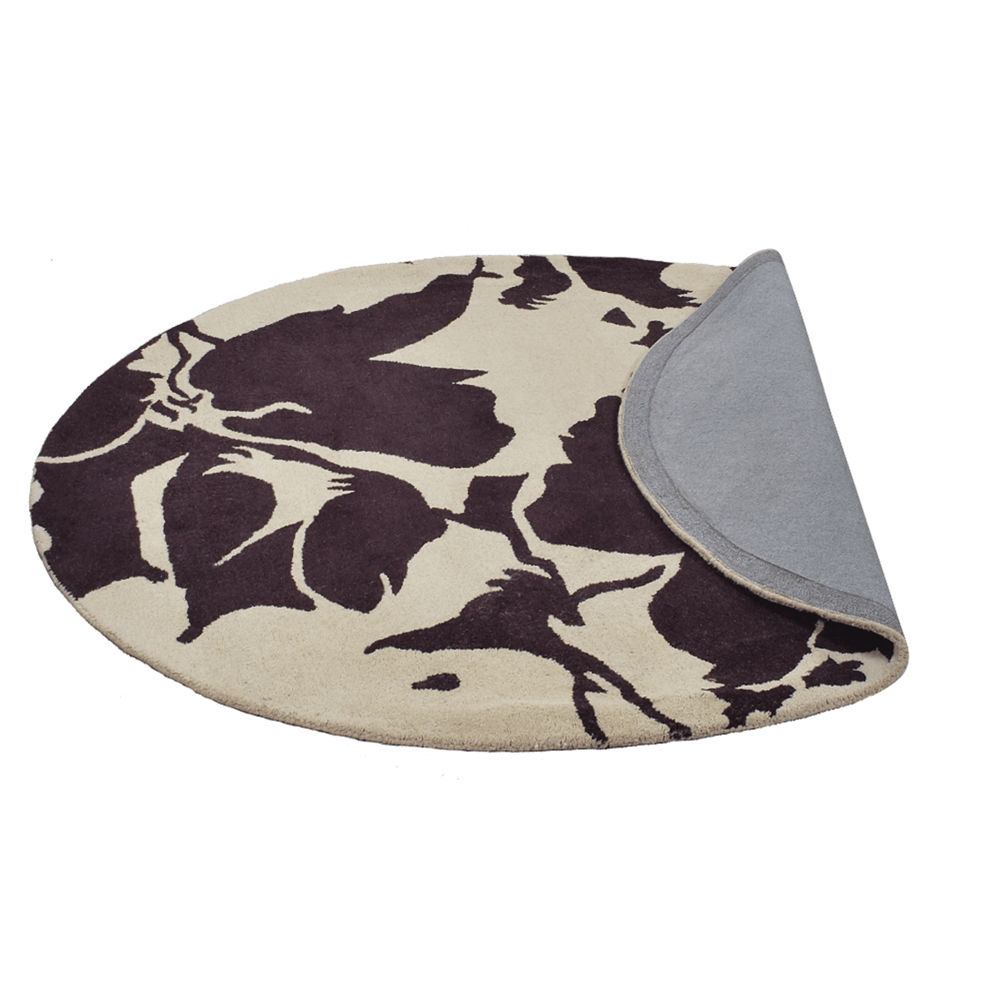 Rugsotic Carpets Hand Tufted Wool Round Area Rug Floral