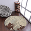 Rugsotic Carpets Hand Tufted Wool Round Area Rug Floral