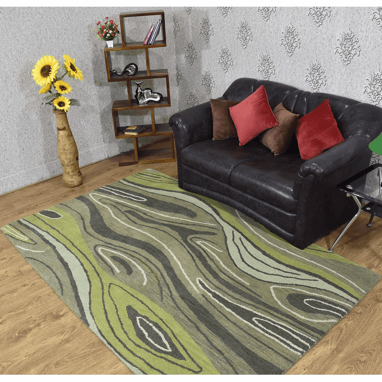 Rugsotic Carpets Hand Tufted Wool Area Rug Abstract