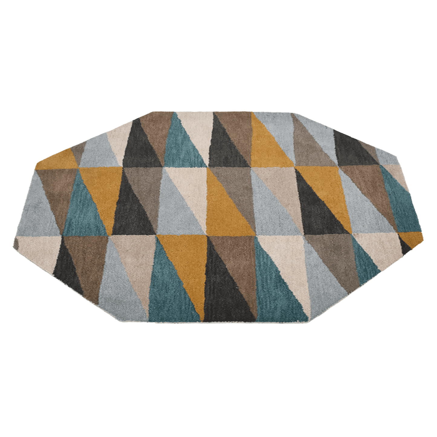 Rugsotic Carpets Hand Tufted Wool Octagon Area Rug Geometric
