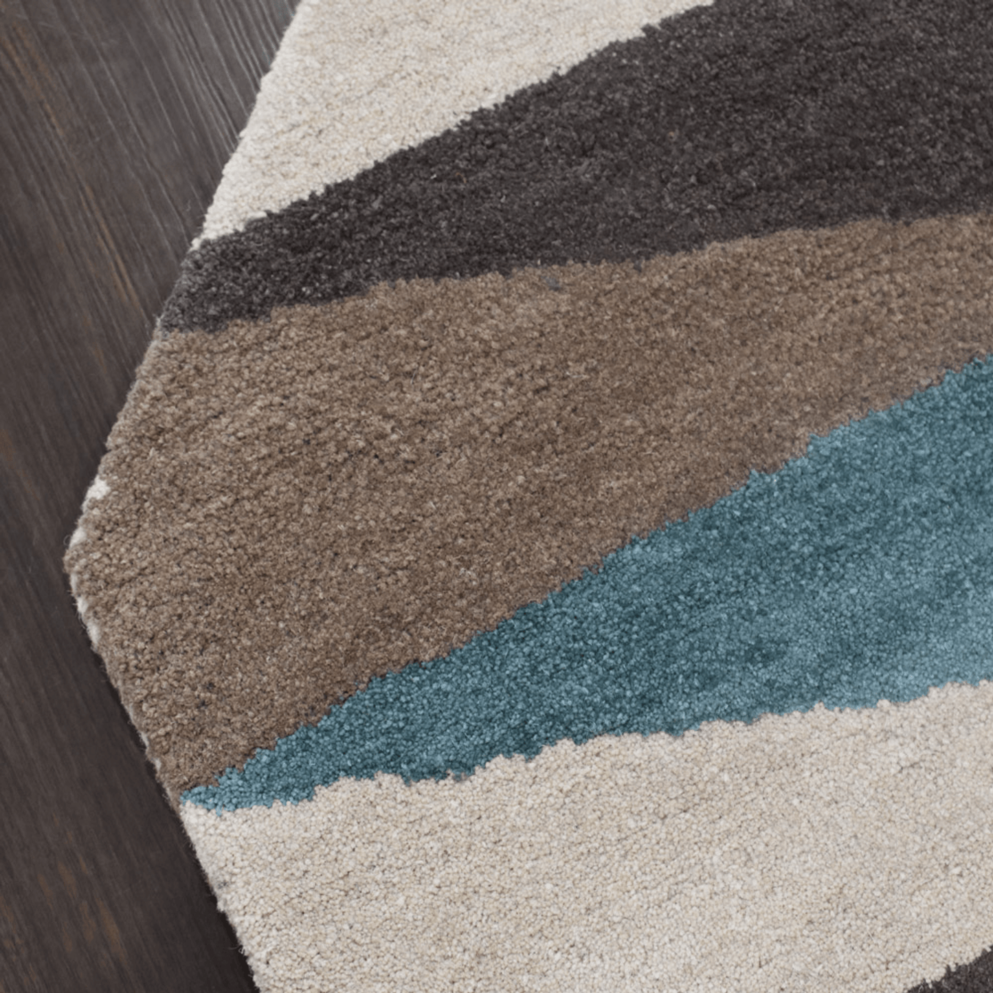 Rugsotic Carpets Hand Tufted Wool Octagon Area Rug Geometric