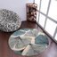 Rugsotic Carpets Hand Tufted Wool Round Area Rug Floral