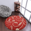 Rugsotic Carpets Hand Tufted Wool Round Area Rug Floral