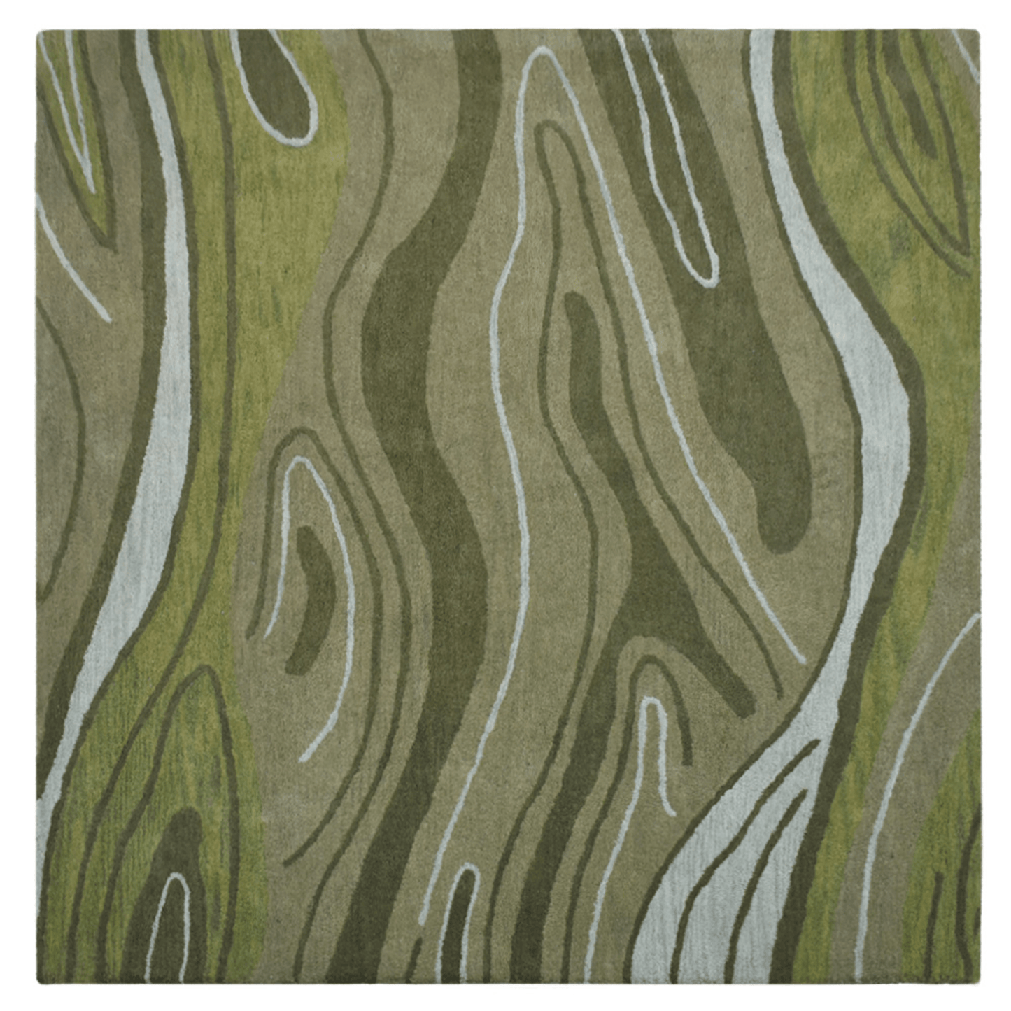 Rugsotic Carpets Hand Tufted Wool Square Area Rug Abstract